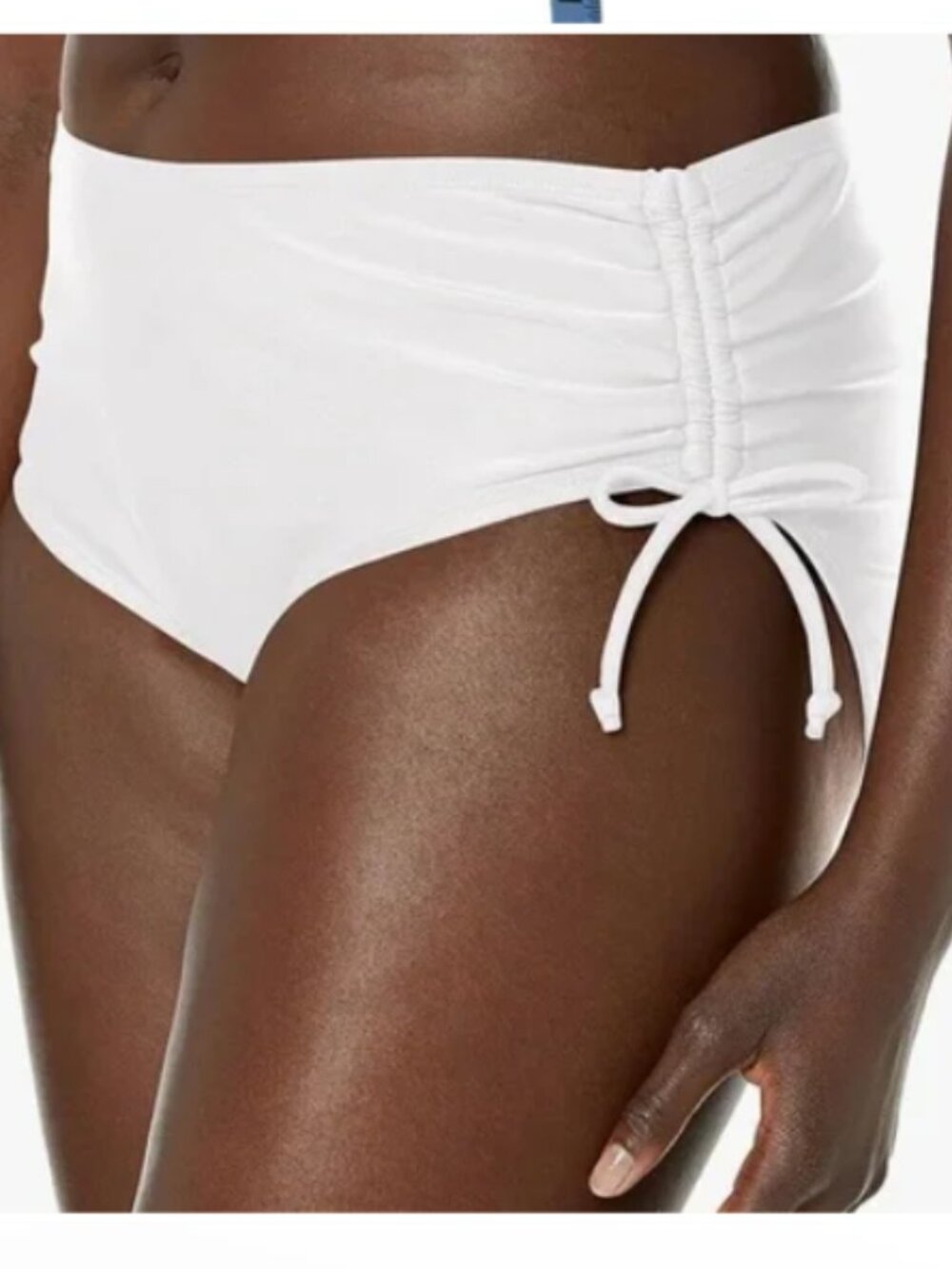 NWT Catalina Swimwear Ruched Side Tie Bikini Bottoms -size Small - White